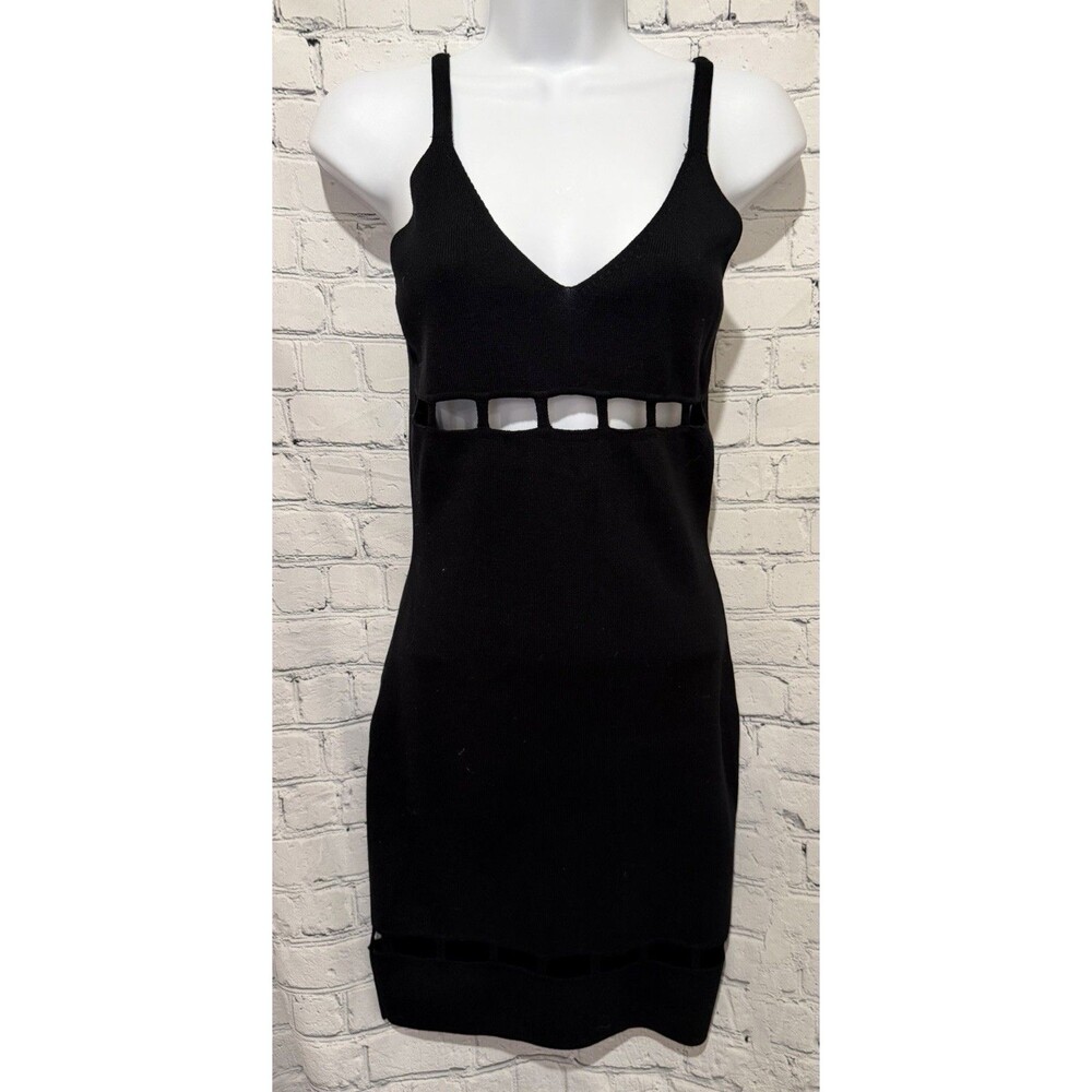 Endless Rose Little Black Knit Dress With Cutouts Nordstrom Size Small